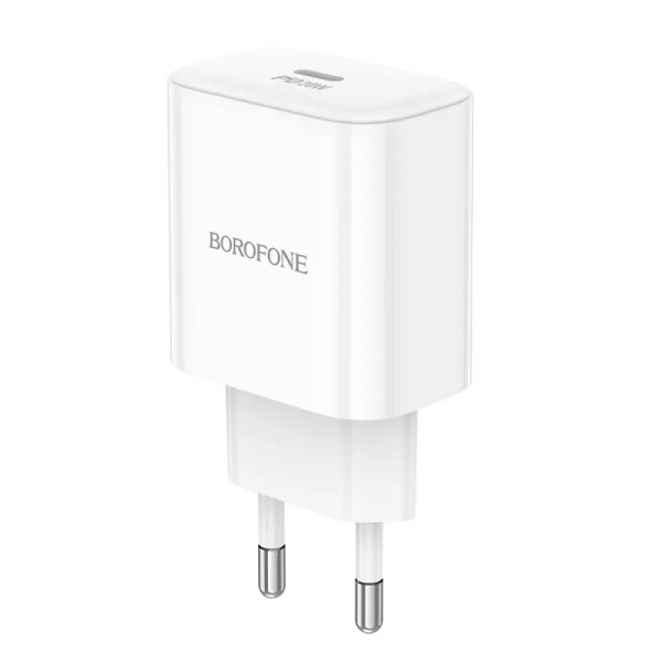 Мережевий зарядний пристрій BOROFONE BA81A single port PD20W charger(EU) White (6941991108181)