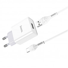 Мережевий зарядний пристрій HOCO C81A Asombroso single port charger set(Type-C) White (6931474727961)