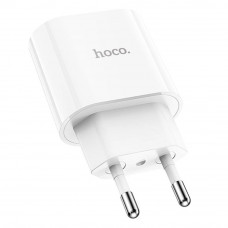 Мережевий зарядний пристрій HOCO C94A Metro single port PD20W charger set(Type-C to Type-C) White (6931474762191)