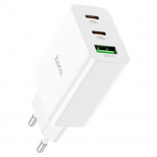 Мережевий зарядний пристрій HOCO C99A PD20W+QC3.0 three-port(2C1A) charger Білий