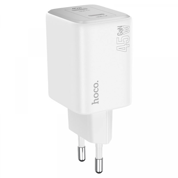 Мережевий зарядний пристрій HOCO N42 Elogiado dual-port PD45W(2C) charger set(C to iP) Білий
