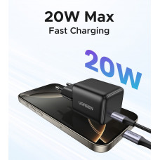 Мережевий зарядний пристрій UGREEN X512 20W USB-C GaN Fast Charger EU Grey (UGR-55528)