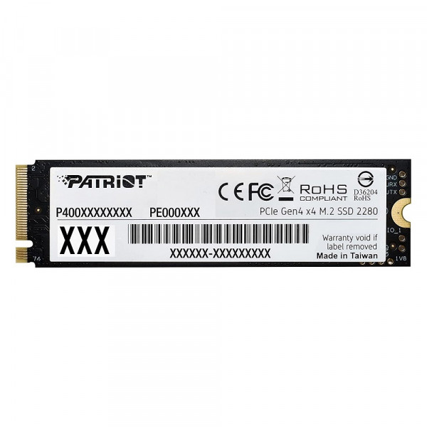 Накопичувач SSD M.2 Patriot P400 Lite 1TB NVMe 1.4 2280 Gen 4x4, 2700/3500 3D TLC (P400LP1KGM28H)