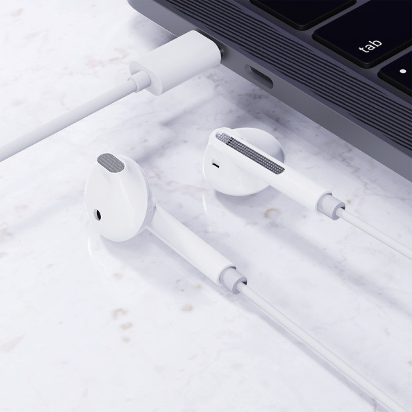 Навушники ACEFAST L13 USB-C semi-in-ear wired earphones with mic White (6974316286691)