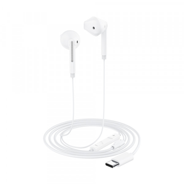 Навушники ACEFAST L13 USB-C semi-in-ear wired earphones with mic White (6974316286691)