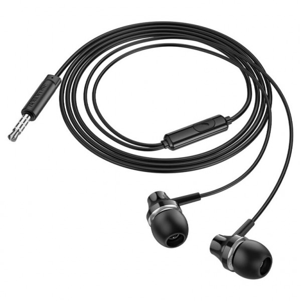 Навушники BOROFONE BM74 Singer universal earphones with microphone Black (6974443388220)