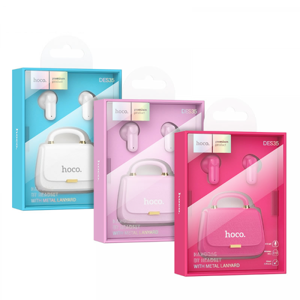 Навушники HOCO DES35 Dawn handbag BT headset Білий