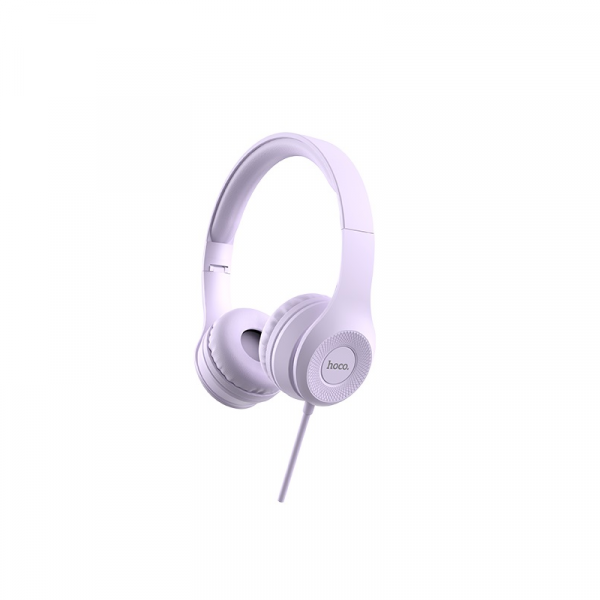 Навушники HOCO W21 Graceful charm wire control headphones Purple (6931474708304)