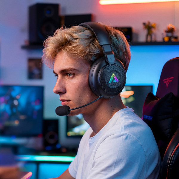 Навушники ігрові ACEFAST H15 gaming wireless headset Black (6974316286424)