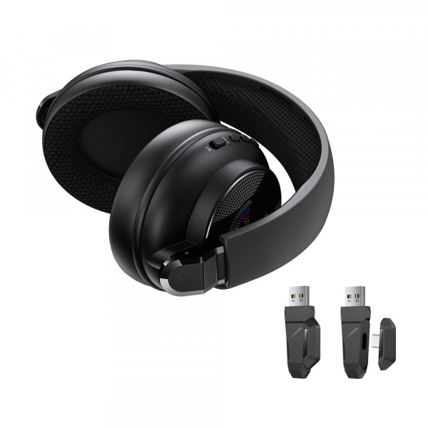 Навушники ігрові ACEFAST H15 gaming wireless headset Black (6974316286424)