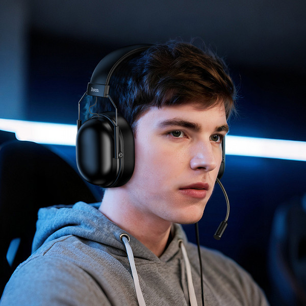 Навушники ігрові HOCO W113 Dynamic USB7.1 channel gaming headphones Black (6942007664127)