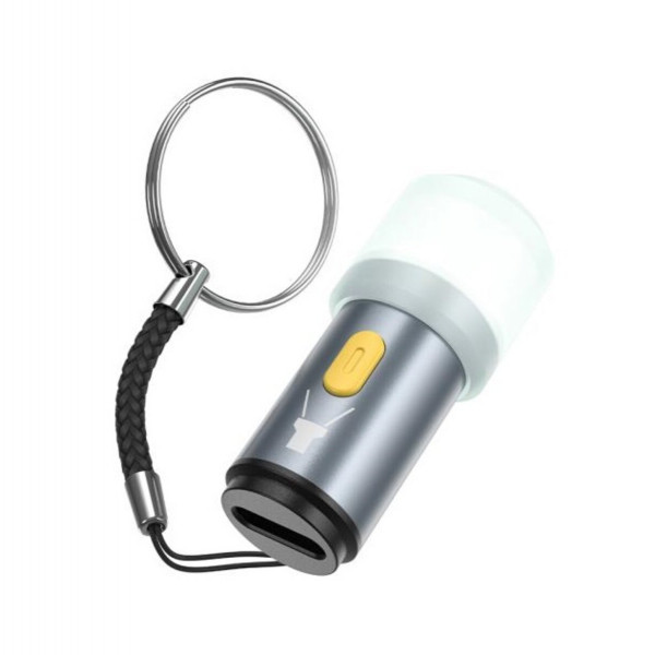 Перехідник HOCO UA38A Type-C to LED light adapter Gray