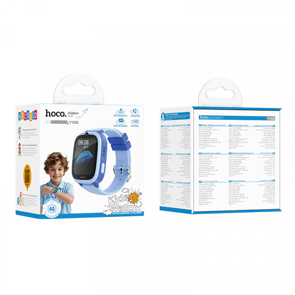 Смарт-годинник HOCO Y106 4G children phone watch Blue (6942007658706)