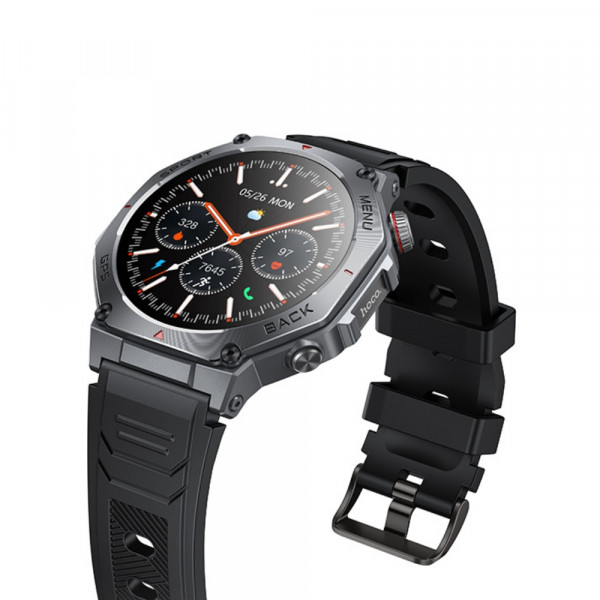 Смарт-годинник HOCO Y37 AMOLED 36mm. 520 mAh. GPS sports watch(call version) Black (6942007666046)