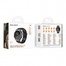 Смарт-годинник HOCO Y37 AMOLED 36mm. 520 mAh. GPS sports watch(call version) Black (6942007666046)