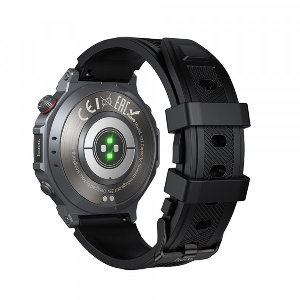 Смарт-годинник HOCO Y37 AMOLED 36mm. 520 mAh. GPS sports watch(call version) Black (6942007666046)