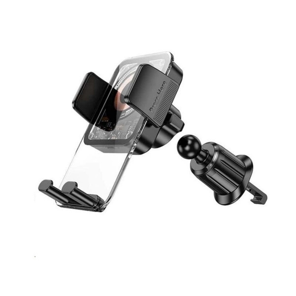 Тримач для мобiльного з БЗП BOROFONE BH209 Riley wireless fast charging car holder(air outlet) Чорний