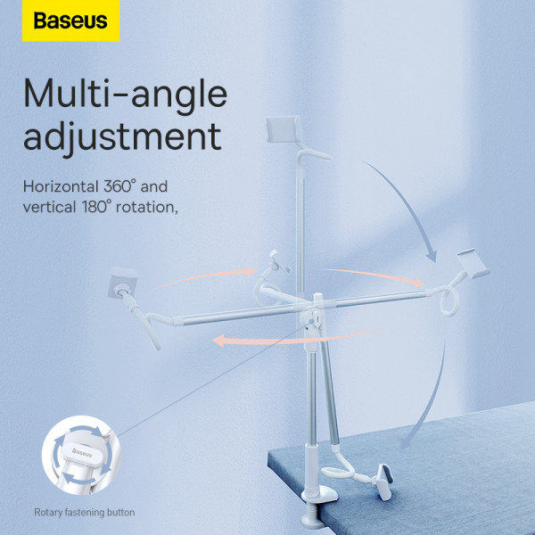 Тримач для телефона Baseus Unlimited adjustment lazy phone holder silver (SULR-0S)