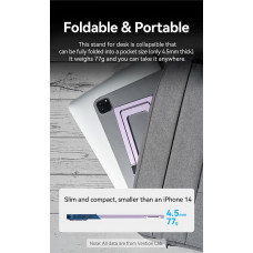 Тримач для телефону Vention Portable Cell Phone Stand Holder for Desk Aluminum Alloy Type Gray (KCZH0)