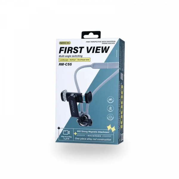 Тримач REMAX First perspective neck universal phone holder RM-C55" Black (6954851237389)