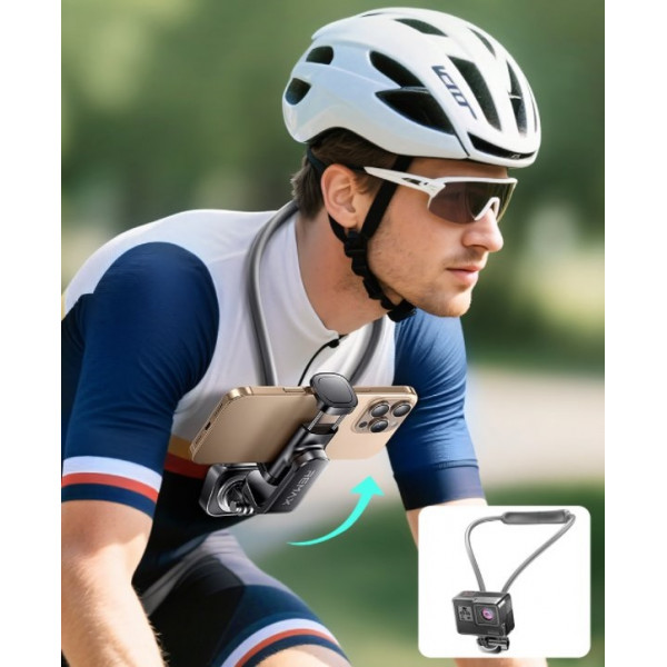 Тримач REMAX First perspective neck universal phone holder RM-C55" Black (6954851237389)