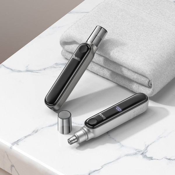 Тример для носа HOCO HP33 electric nose hair trimmer with display Metal gray (6942007623841)