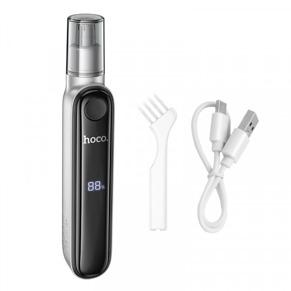 Тример для носа HOCO HP33 electric nose hair trimmer with display Metal gray (6942007623841)