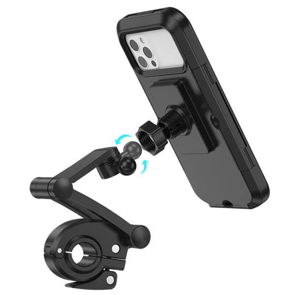 Велотримач для телефона HOCO CA101 Rider waterproof bicycle stand Black