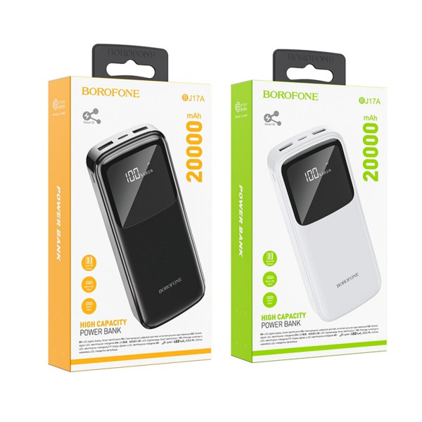 Зовнішній акумулятор BOROFONE BJ17A Oceanic digital power bank 20000mAh Black