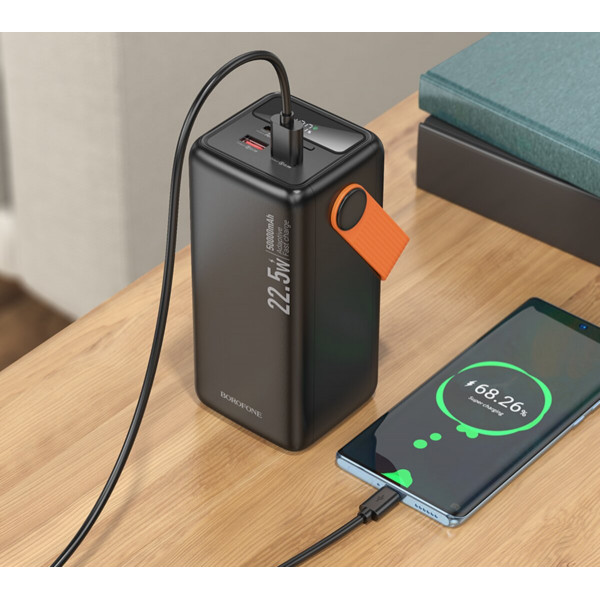 Зовнішній акумулятор BOROFONE BJ66A Magnifico 22.5W+PD20W fully compatible power bank (50000mAh) Black