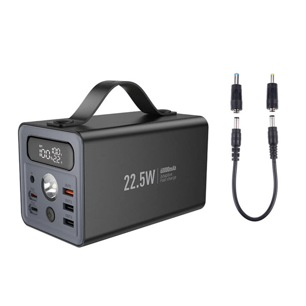 Зовнішній акумулятор HOCO J138 Distant 22.5W+PD20W+DC12V multi-function power bank (60000mAh) Black