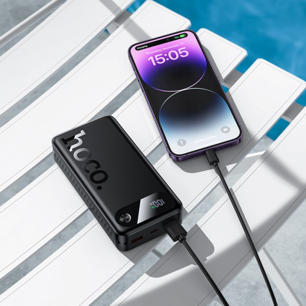 Зовнішній акумулятор HOCO J154A Victorious 22.5W+PD20W fully compatible power bank(20000mAh) Black (6942007660761)