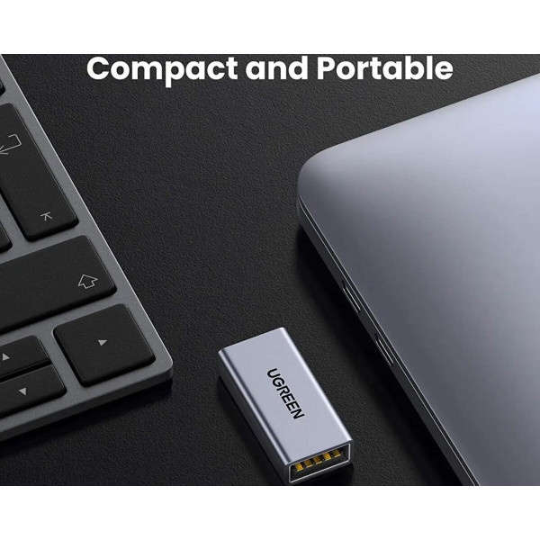 Адаптер UGREEN US381 USB3.0 A/F to A/F Adapter Aluminum Case(UGR-20119)