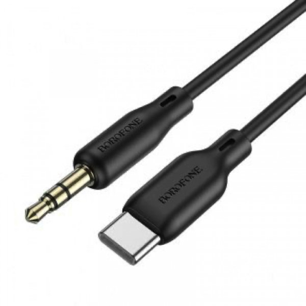 Аудіокабель BOROFONE BL18 Type-C silicone digital audio conversion cable Black (6941991101069)