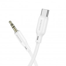 Аудіокабель BOROFONE BL18 Type-C silicone digital audio conversion cable Білий