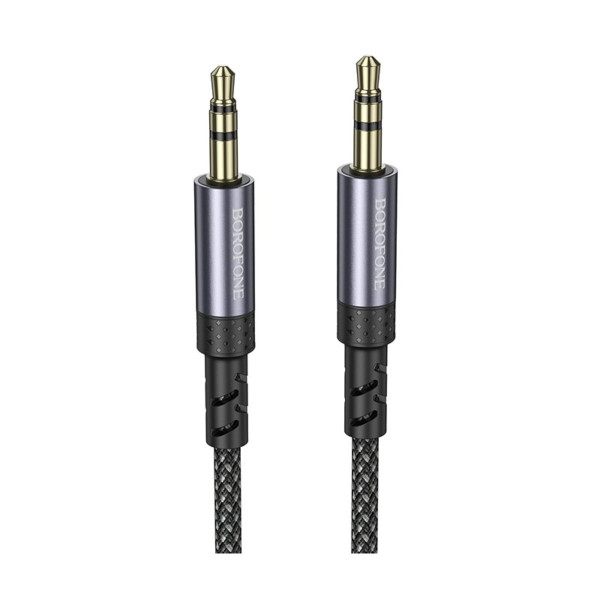 Аудіокабель BOROFONE BL24 Graceful audio cable AUX Metal Grey
