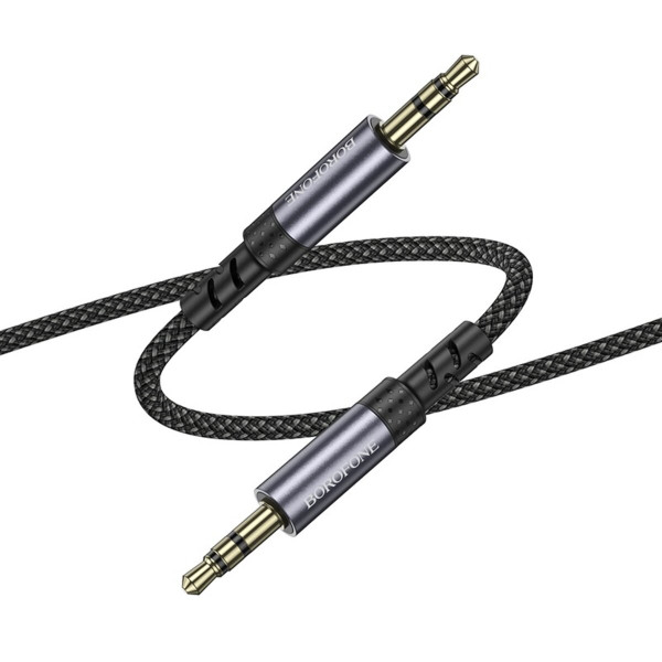 Аудіокабель BOROFONE BL24 Graceful audio cable AUX Metal Grey