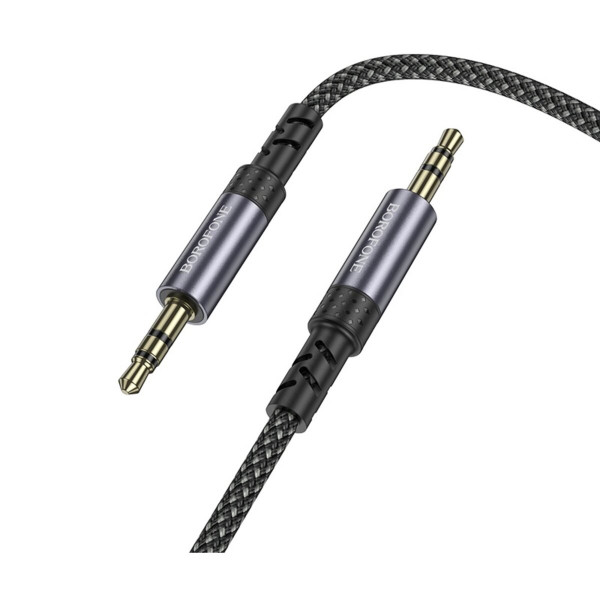 Аудіокабель BOROFONE BL24 Graceful audio cable AUX Metal Grey