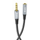 Аудiокабель HOCO UPA20 3.5 audio extension cable male to female (L=2M) Metal Gray