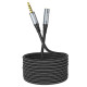 Аудiокабель HOCO UPA20 3.5 audio extension cable male to female (L=2M) Metal Gray