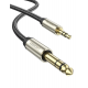 Аудіокабель UGREEN AV127 3.5mm to 6.35mm TRS Stereo Audio Cable 2m (Gray)(UGR-10628)