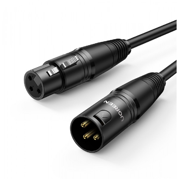 Аудіокабель UGREEN AV130 Cannon Male to Female Microphone Extension Audio Cable 5m Black (UGR-20712)