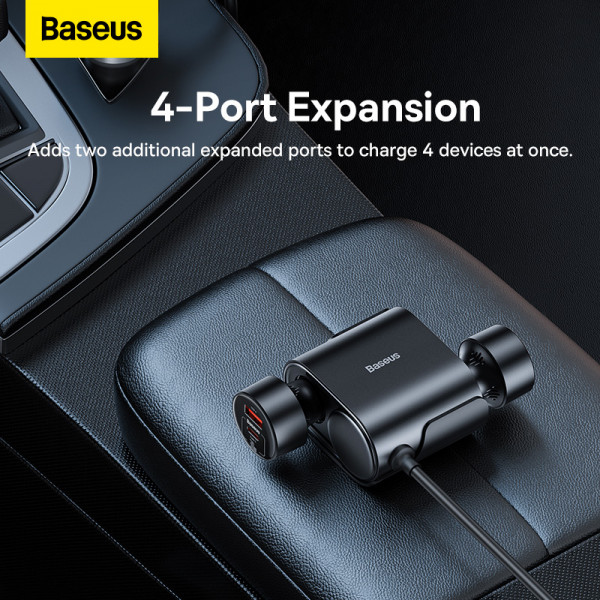 Автомобільний зарядний пристрій Baseus High Efficiency Pro 1-for-2 Car Cigarette Lighter 30W Cosmic Чорний