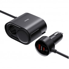 Автомобільний зарядний пристрій Baseus High Efficiency Pro 1-for-2 Car Cigarette Lighter 30W Cosmic Чорний