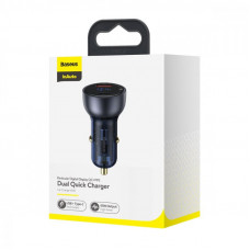 Автомобільний зарядний пристрій Baseus Particular Digital Display QC+PPS Dual Quick Charger Car Charger 65W Dark Gray (CCKX-C0G)