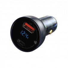 Автомобільний зарядний пристрій Baseus Particular Digital Display QC+PPS Dual Quick Charger Car Charger 65W Dark Gray (CCKX-C0G)