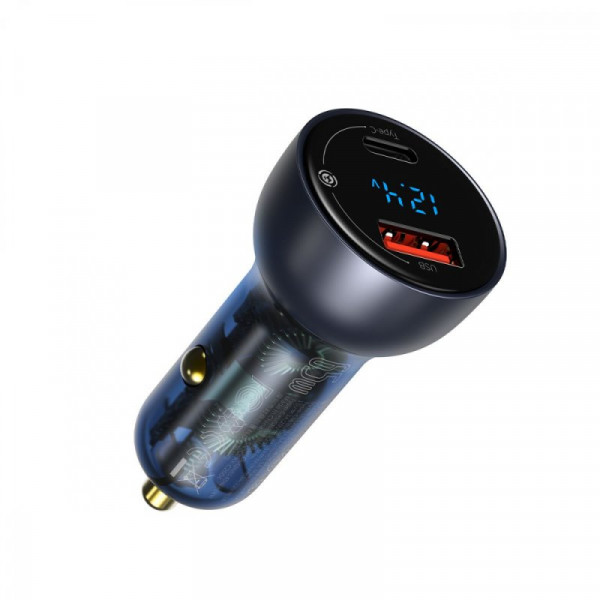 Автомобільний зарядний пристрій Baseus Particular Digital Display QC+PPS Dual Quick Charger Car Charger 65W Dark Gray (CCKX-C0G)