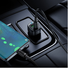 Автомобільний зарядний пристрій BOROFONE BZ34B Cloud PD38W(1C1A) car charger set(C to C) Black (6941991122415)