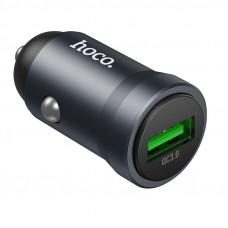Автомобільний зарядний пристрій HOCO Z62 Energy single-port QC3.0 car charger Metal Gray (6942007662437)