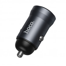 Автомобільний зарядний пристрій HOCO Z62 Energy single-port QC3.0 car charger Metal Gray (6942007662437)